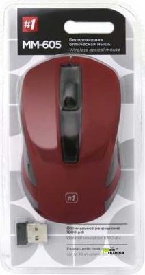 Миша DEFENDER #1 MM-605 Wireless червона
