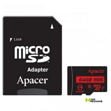 Карта пам'яті Apacer microSDXC UHS-I 85R 64GB сlass10 SD