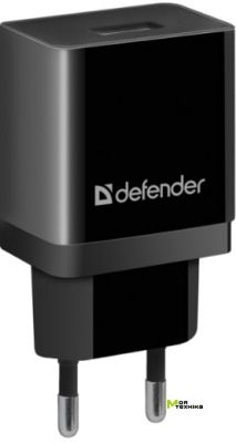 Зарядное устройство DEFENDER (83572) EPA-10 черная, 1xUSB, 5V / 2.1А, пакет