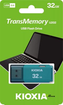 USB флеш Kioxia Hayabusa U202 Light Blue 32GB