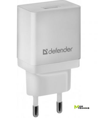 Зарядное устройство DEFENDER (83549) EPA-10 белое, 1хUSB, 5V / 2.1А, пакет