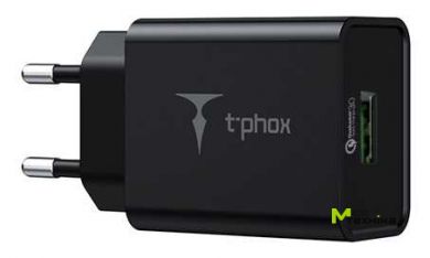 мережева зарядка T-PHOX Tempo 18W QC3.0 USB Charger (Чорний)