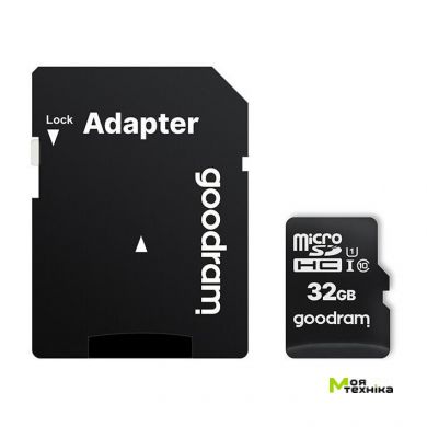 Карт. пам. Goodram microSDHC UHS-I 32GB class10 SD M1AA-0320
