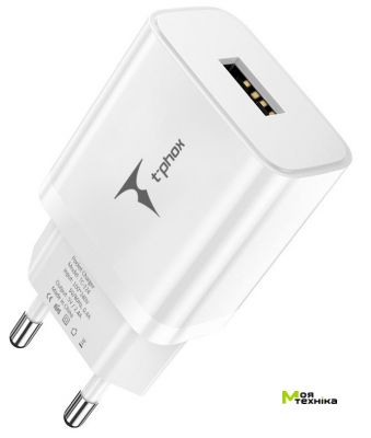 мережева зарядка T-PHOX TC-124 Pocket USB (Білий)